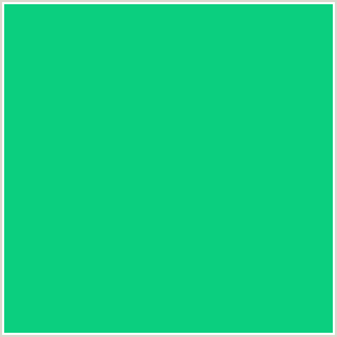 0BCF7F Hex Color Image (CARIBBEAN GREEN, GREEN BLUE)