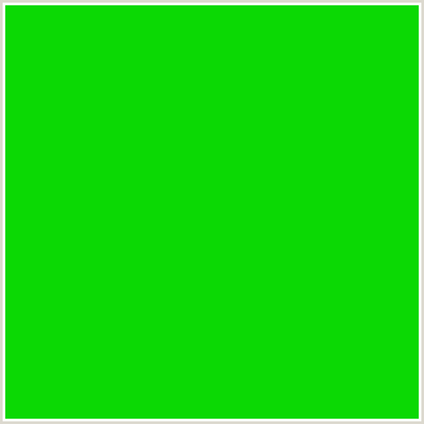 0BD904 Hex Color Image (GREEN)