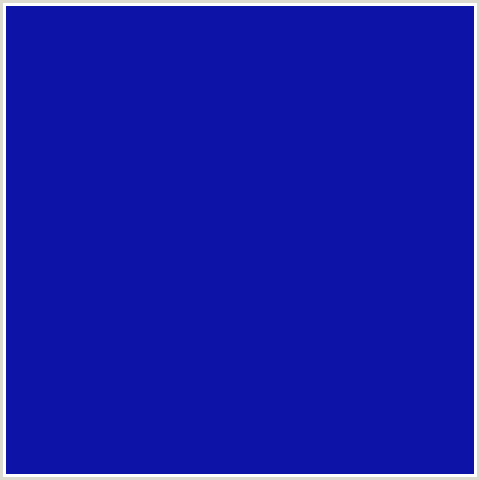 0C13A6 Hex Color Image (BLUE, ULTRAMARINE)