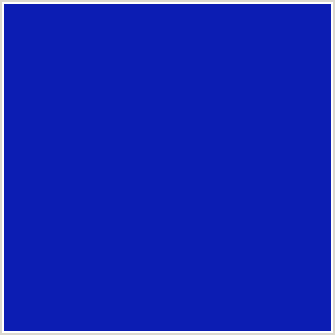 0C1DB3 Hex Color Image (BLUE, TOREA BAY)
