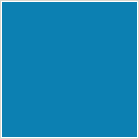 0C80B2 Hex Color Image (BLUE CHILL, LIGHT BLUE)