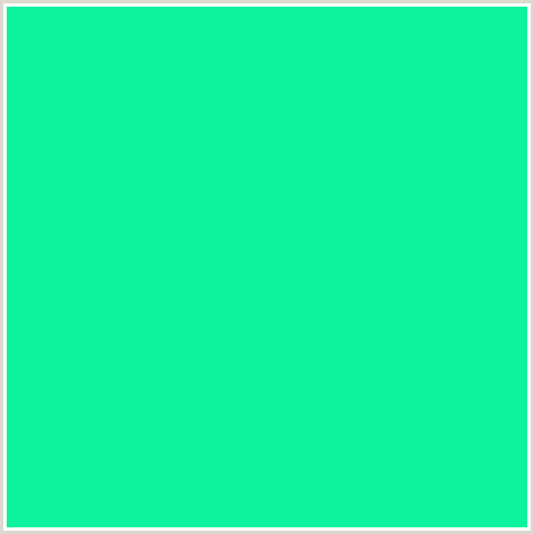 0CF29F Hex Color Image (GREEN BLUE, SPRING GREEN)