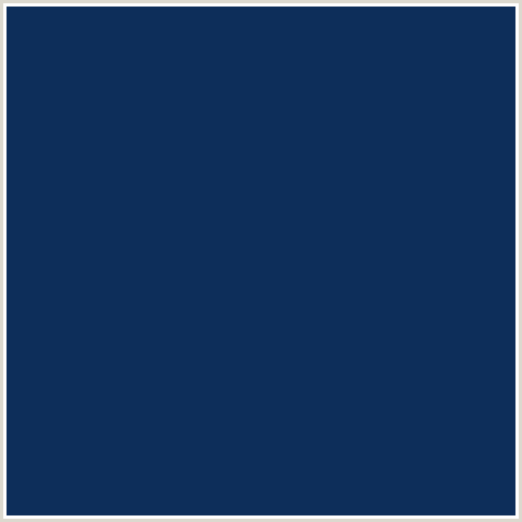 0D2E5A Hex Color Image (BLUE, DOWNRIVER, MIDNIGHT BLUE)