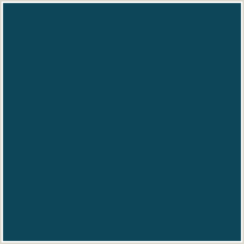 0D4659 Hex Color Image (DEEP SEA GREEN, LIGHT BLUE)