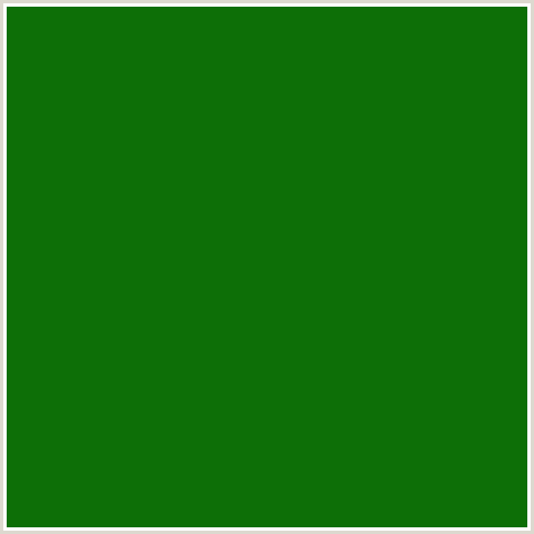 0D6F07 Hex Color Image (FOREST GREEN, GREEN, JAPANESE LAUREL)