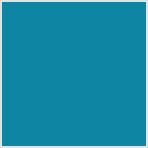 0D85A3 Hex Color Image (BLUE CHILL, LIGHT BLUE)