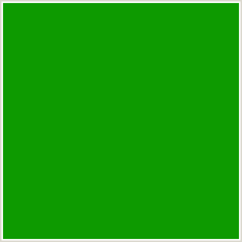 0D9A00 Hex Color Image (GREEN, JAPANESE LAUREL)