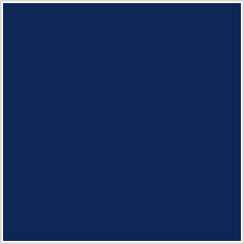 0E2757 Hex Color Image (BLUE, DOWNRIVER, MIDNIGHT BLUE)