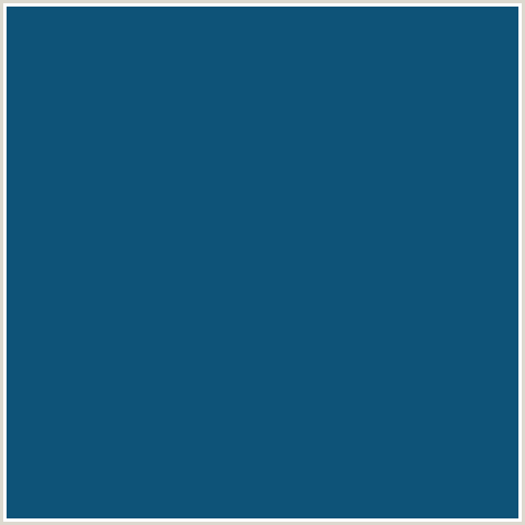 0E5378 Hex Color Image (ATOLL, BLUE, MIDNIGHT BLUE)