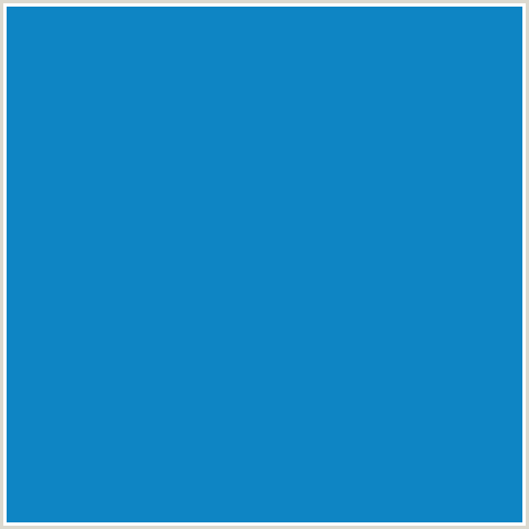 0E85C4 Hex Color Image (BLUE, DENIM)