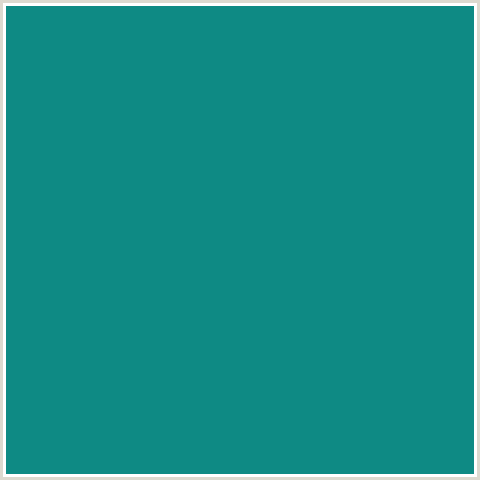 0E8A84 Hex Color Image (AQUA, BLUE CHILL, LIGHT BLUE)