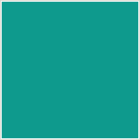 0E9A8D Hex Color Image (BLUE CHILL, BLUE GREEN)