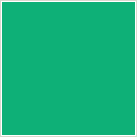 0EB077 Hex Color Image (GREEN BLUE, NIAGARA)