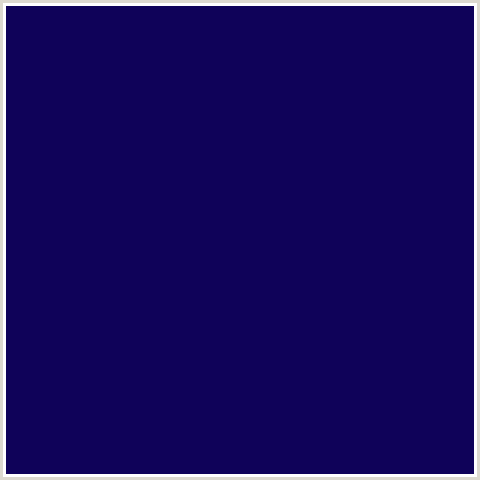 0F0259 Hex Color Image (BLUE, MIDNIGHT BLUE, TOLOPEA)