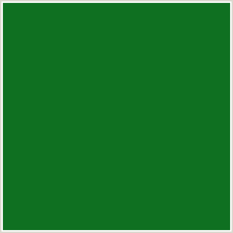0F7021 Hex Color Image (FOREST GREEN, GREEN, JEWEL)