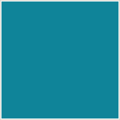 0F8499 Hex Color Image (BLUE CHILL, LIGHT BLUE)