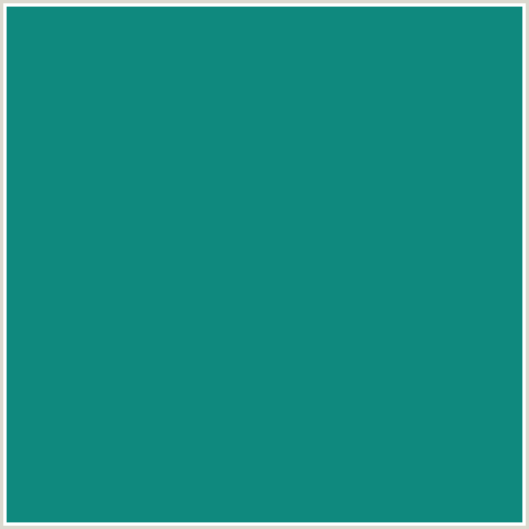 0F897E Hex Color Image (AQUA, LIGHT BLUE, SURFIE GREEN)