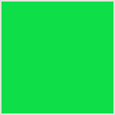 0FDF47 Hex Color Image (GREEN, MALACHITE)