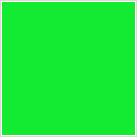 13EB33 Hex Color Image (GREEN, MALACHITE)