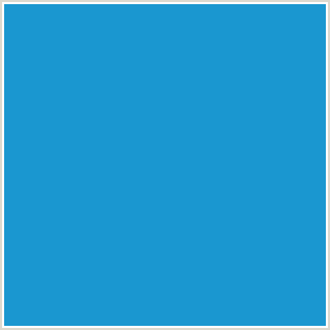 1A97D0 Hex Color Image (CURIOUS BLUE, LIGHT BLUE)