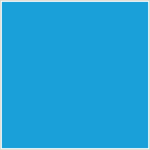 1AA0D9 Hex Color Image (CURIOUS BLUE, LIGHT BLUE)