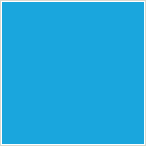 1AA6DD Hex Color Image (CURIOUS BLUE, LIGHT BLUE)