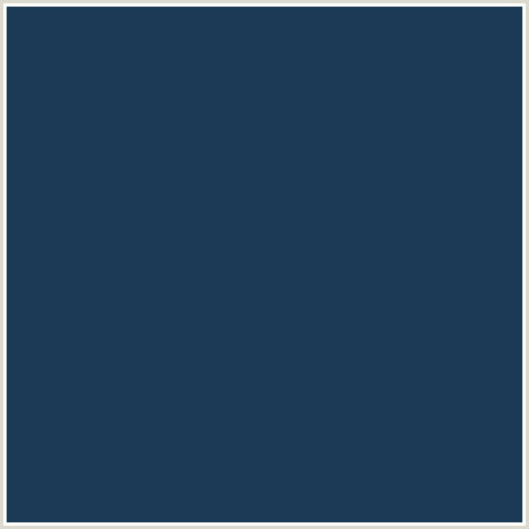 1C3A56 Hex Color Image (BLUE, CELLO, MIDNIGHT BLUE)