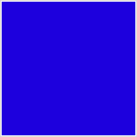 1D00DD Hex Color Image (BLUE, DARK BLUE)