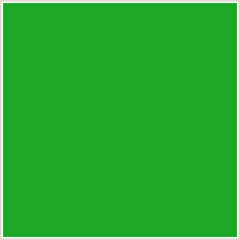 1DA927 Hex Color Image (FOREST GREEN, GREEN)