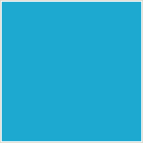 1DA9D0 Hex Color Image (CURIOUS BLUE, LIGHT BLUE)