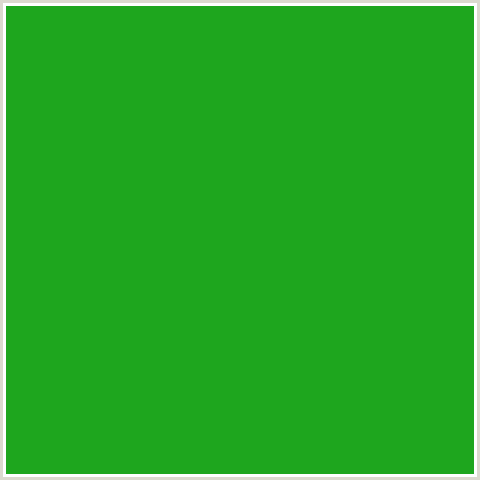 1EA61E Hex Color Image (FOREST GREEN, GREEN)