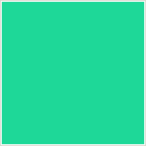 1ED898 Hex Color Image (GREEN BLUE, MOUNTAIN MEADOW)