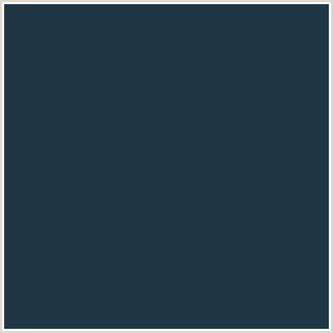 1F3744 Hex Color Image (BLUE, BLUE DIANNE, MIDNIGHT BLUE)