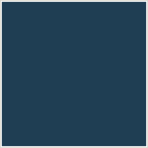 1F3E53 Hex Color Image (BLUE, BLUE DIANNE, MIDNIGHT BLUE)