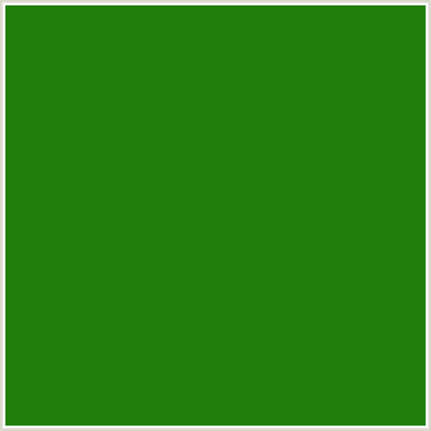 1F7E0D Hex Color Image (BILBAO, FOREST GREEN, GREEN)