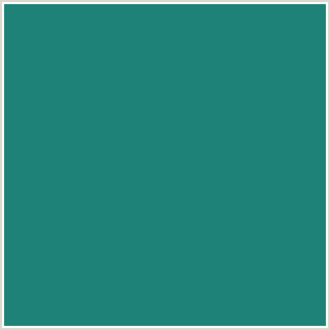 1F8278 Hex Color Image (BLUE GREEN, ELM)