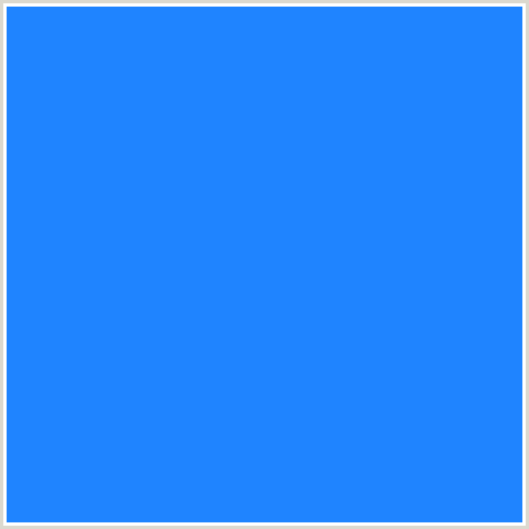 1F84FF Hex Color Image (BLUE, DODGER BLUE)