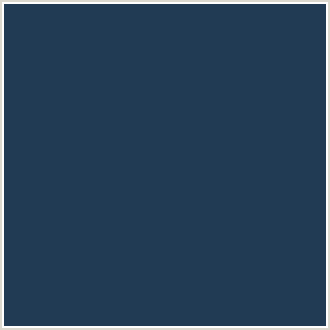 213B54 Hex Color Image (BLUE, CLOUD BURST, MIDNIGHT BLUE)