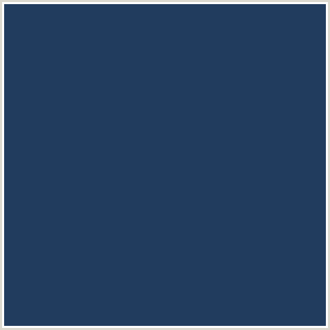 213C5E Hex Color Image (BLUE, CELLO, MIDNIGHT BLUE)