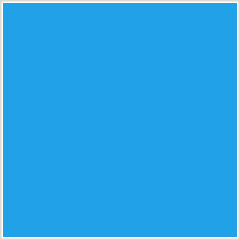 21A2E8 Hex Color Image (BLUE, PICTON BLUE)
