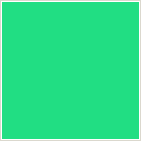 21DE83 Hex Color Image (GREEN BLUE, MOUNTAIN MEADOW)