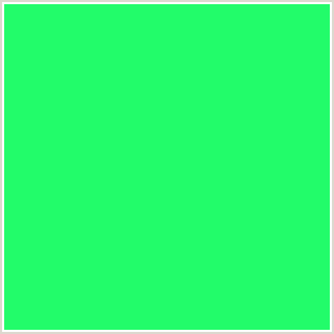 22FC6A Hex Color Image (GREEN BLUE, SPRING GREEN)