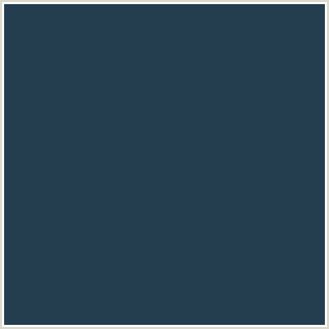 243D4F Hex Color Image (BLUE, BLUE DIANNE, MIDNIGHT BLUE)