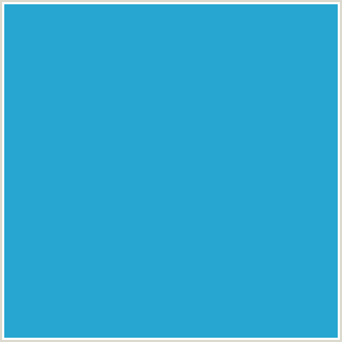 26A6D1 Hex Color Image (CURIOUS BLUE, LIGHT BLUE)