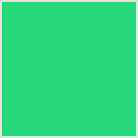 26D87A Hex Color Image (GREEN BLUE, SHAMROCK)