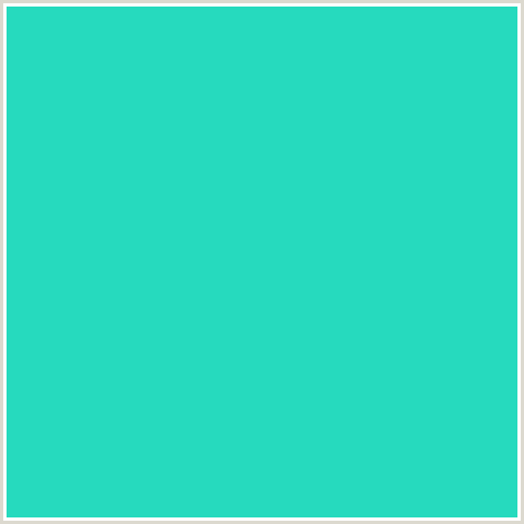 26DABE Hex Color Image (BLUE GREEN, TURQUOISE)