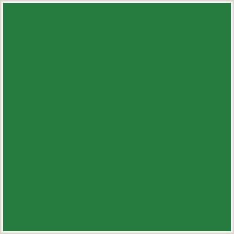 277A3E Hex Color Image (FOREST GREEN, GREEN, SEA GREEN)