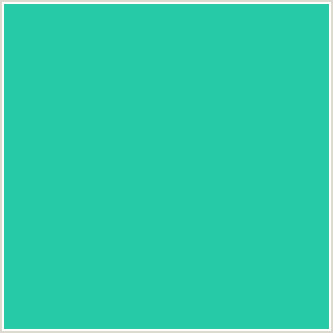 27CAA6 Hex Color Image (BLUE GREEN, SHAMROCK)