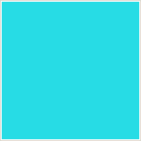 27DCE5 Hex Color Image (LIGHT BLUE, TURQUOISE)