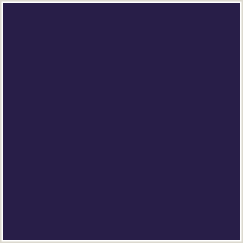 281E48 Hex Color Image (BLUE VIOLET, PORT GORE)